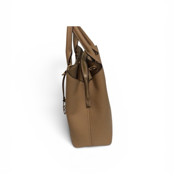 Michael Kors Tan Saffiano Leather Satchel with Gold Hardware - Picture 5 of 7